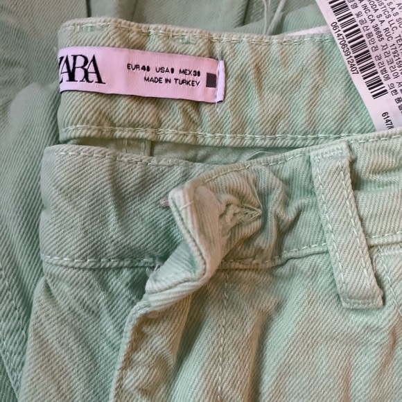 Zara light green frayed jacket and pants set - Picture 7 of 7